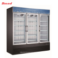 Cold Drink Vertical Display Cooler Glass Door Refrigerator for Supermarket